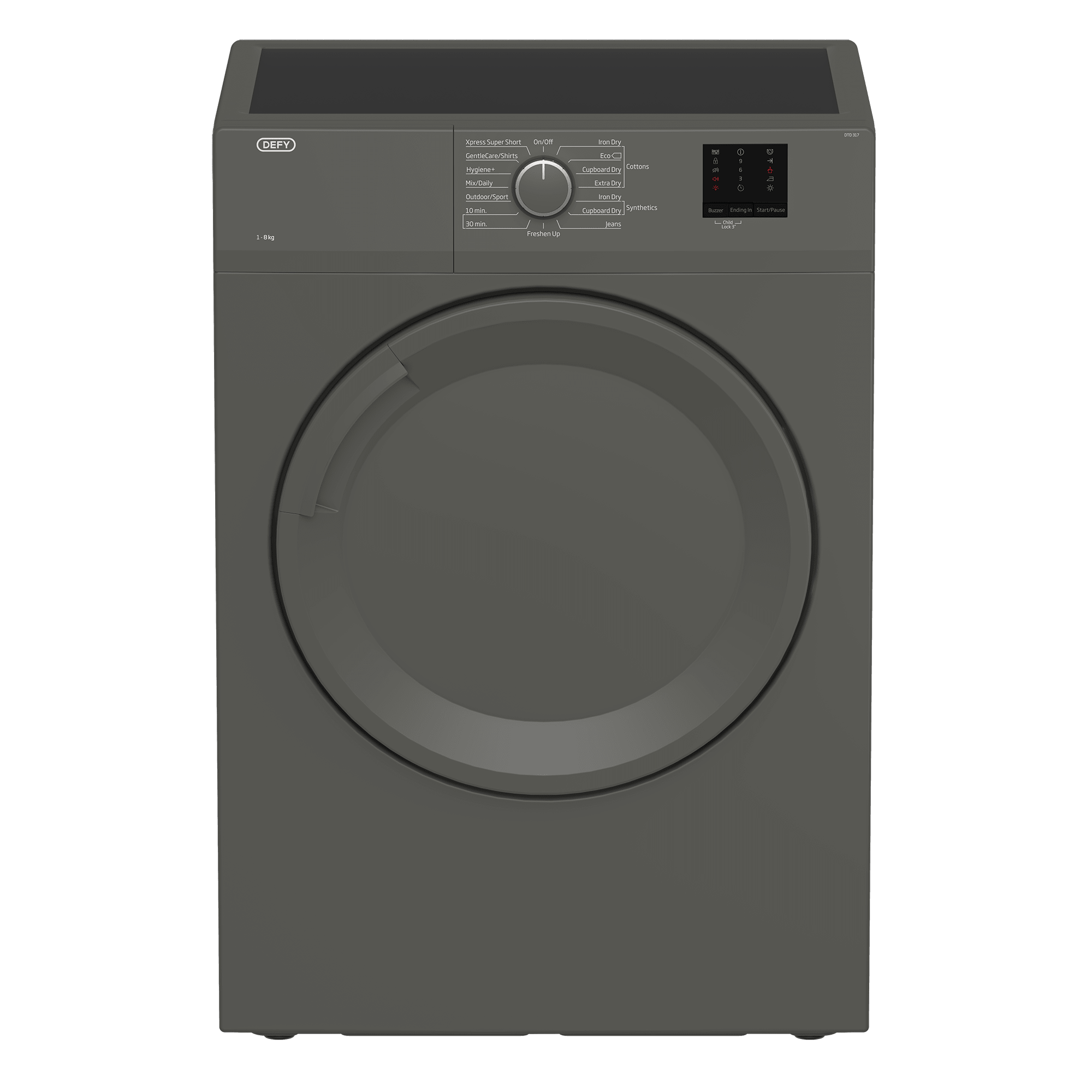 Defy 8kg Grey Air Vented Tumble Dryer DTD317 - Metro Homecentre Menlyn