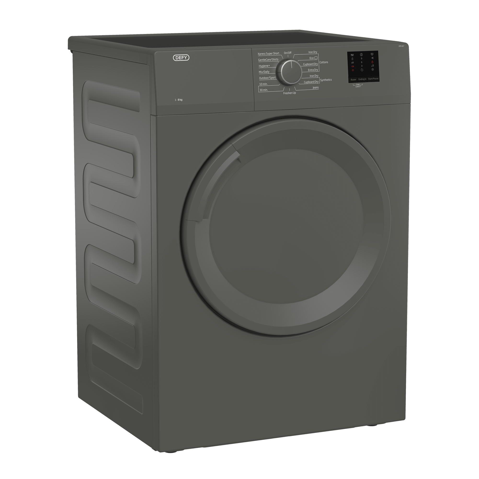 Defy 8kg Grey Air Vented Tumble Dryer DTD317 - Metro Homecentre Menlyn