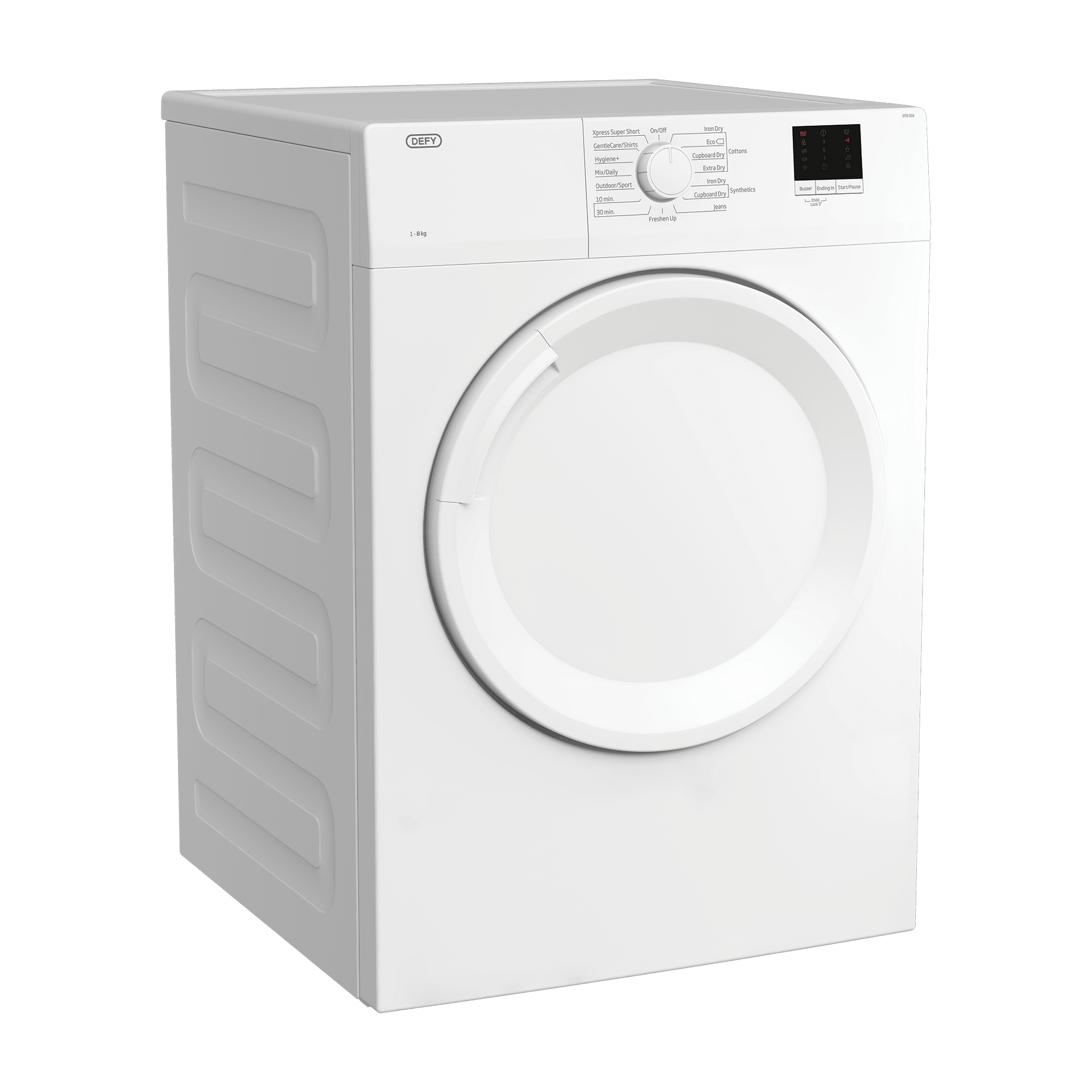 Defy 8kg White Air Vented Tumble Dryer DTD316 - Metro Homecentre Menlyn