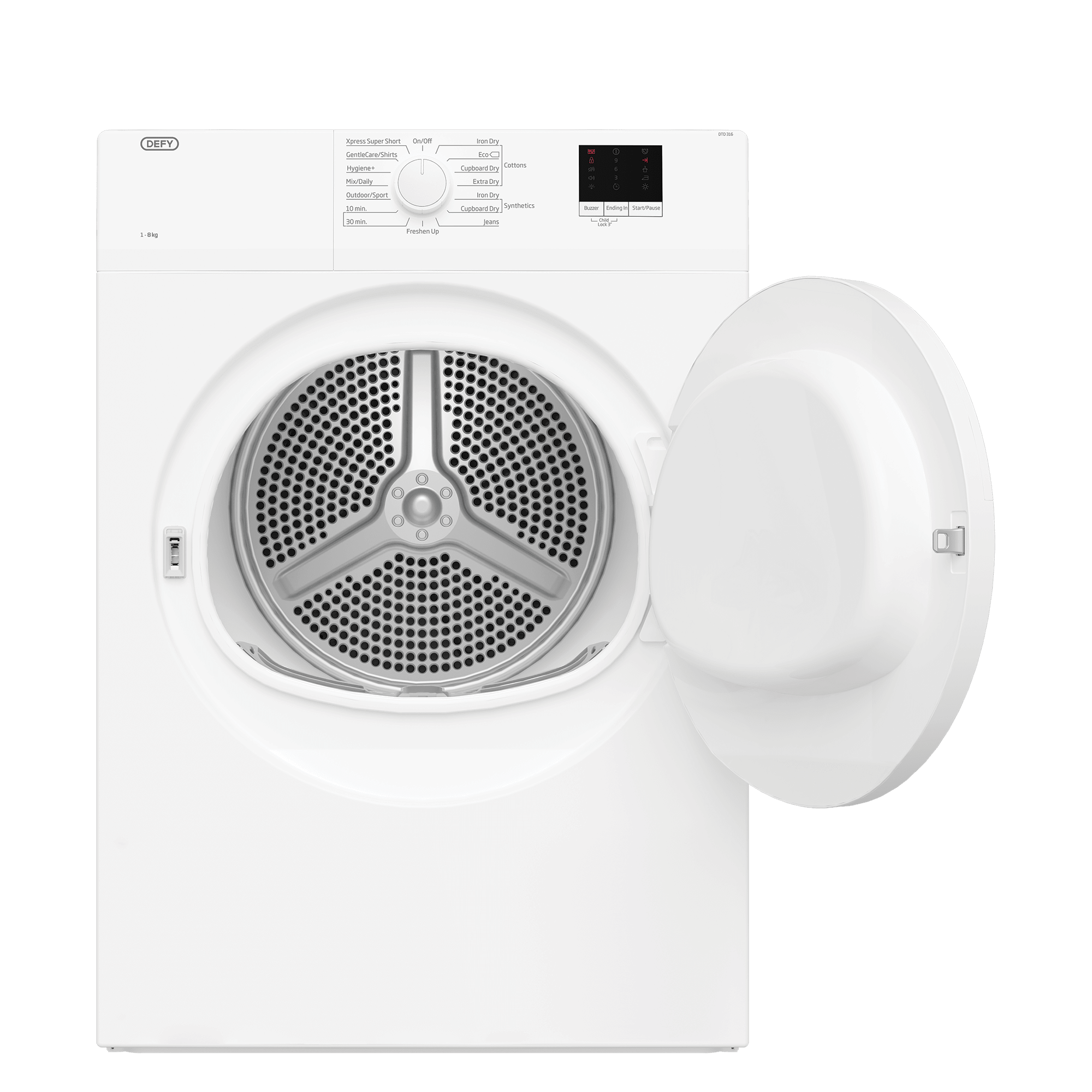 Defy 8kg White Air Vented Tumble Dryer DTD316 - Metro Homecentre Menlyn