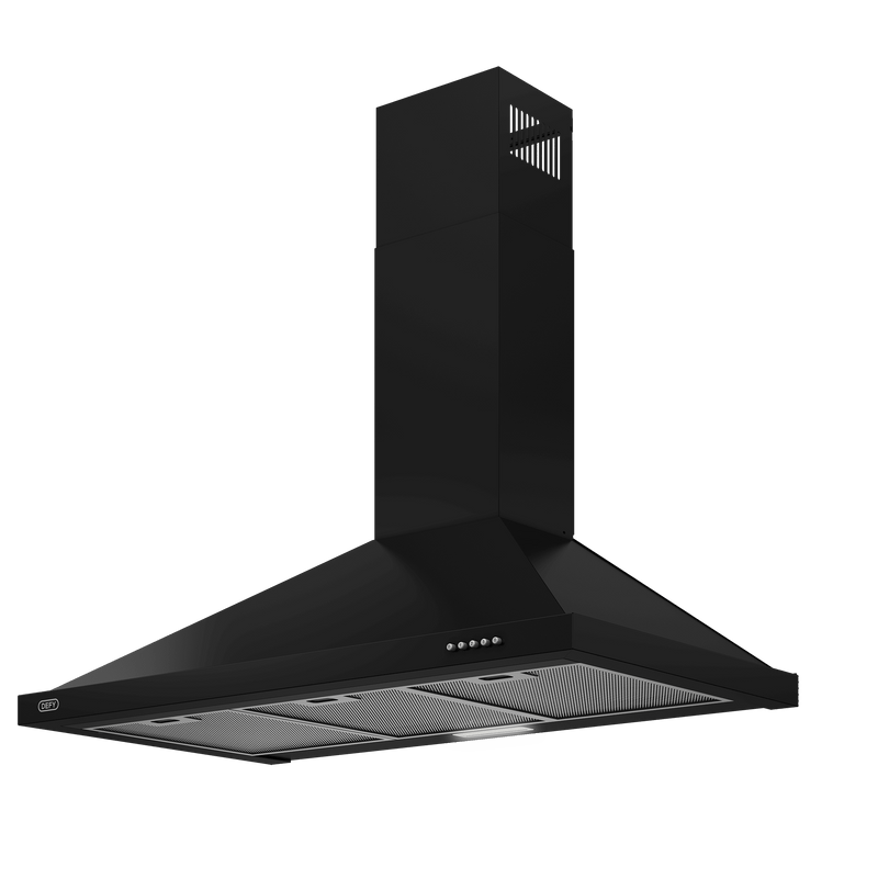 Defy 90cm Black Chimney Extractor DCH90CB - Metro Homecentre Menlyn