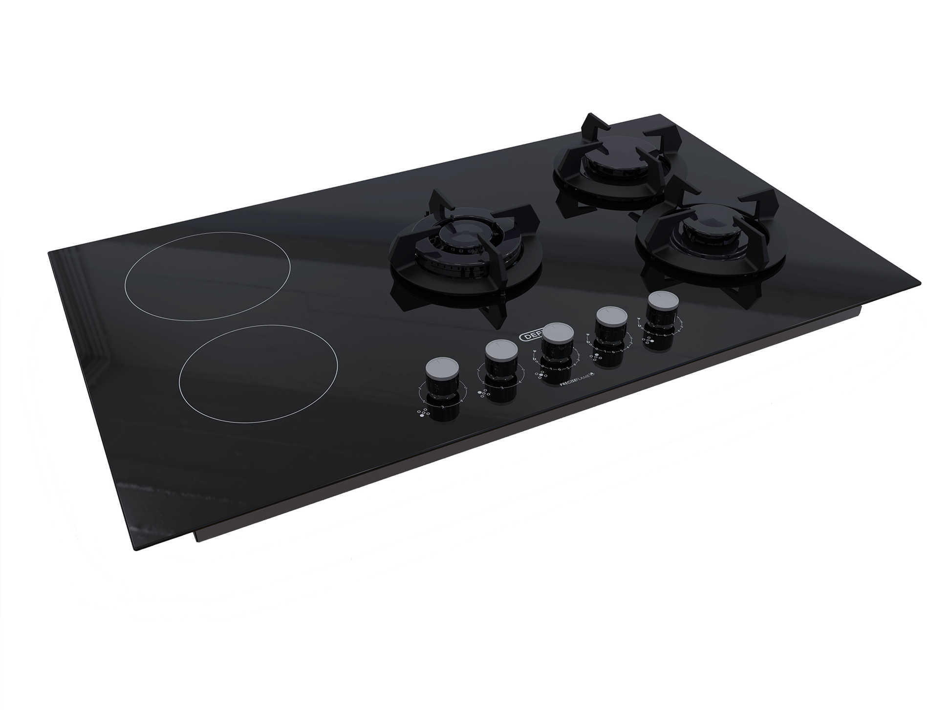 Defy 90cm Black Glass Dual Fuel Hob DHG902 - Metro Homecentre Menlyn