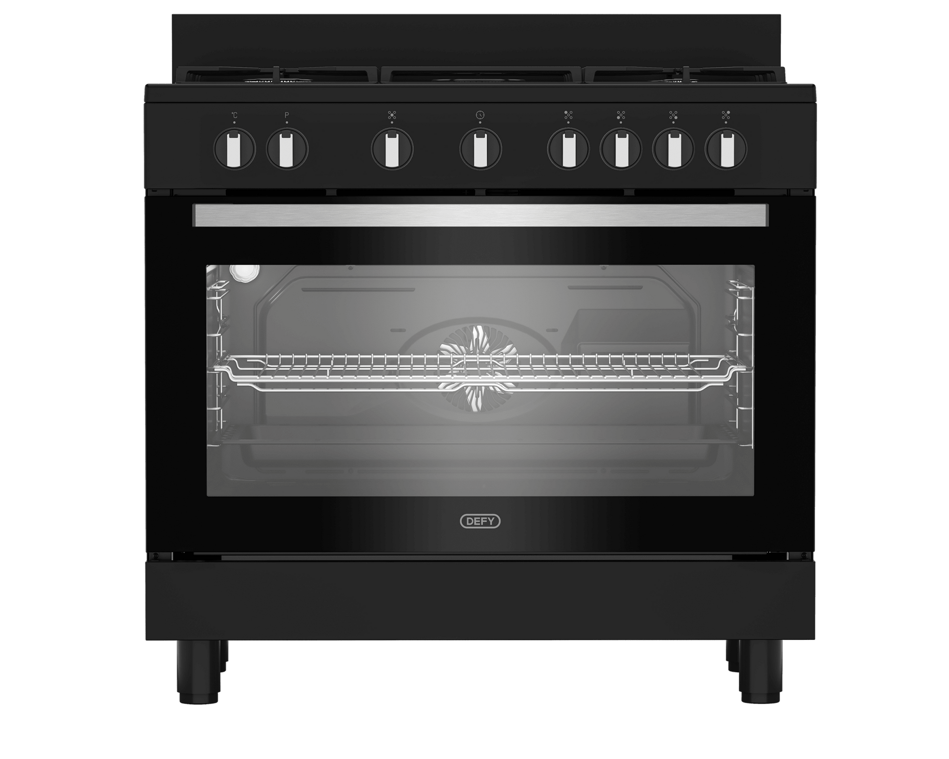 Defy 90cm Black Gas Electric Stove DGS90GEB - Metro Homecentre Menlyn
