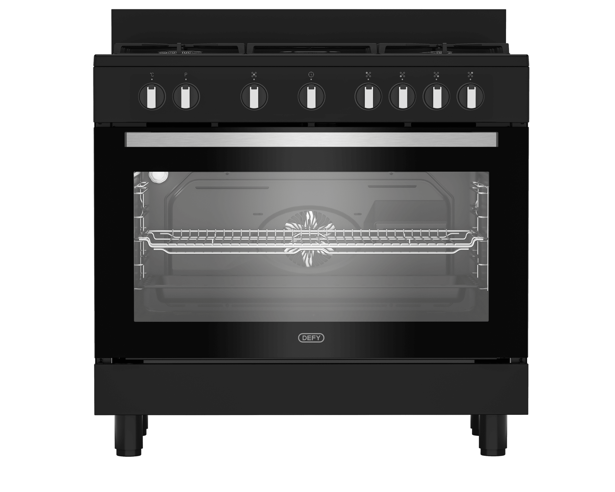 Defy 90cm Black Gas Electric Stove DGS90GEB - Metro Homecentre Menlyn