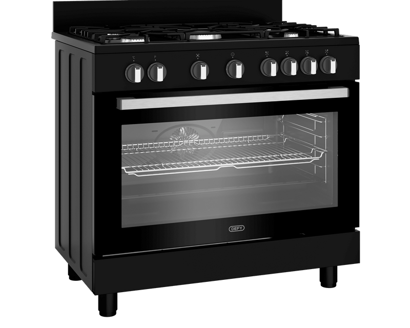 Defy 90cm Black Gas Electric Stove DGS90GEB - Metro Homecentre Menlyn