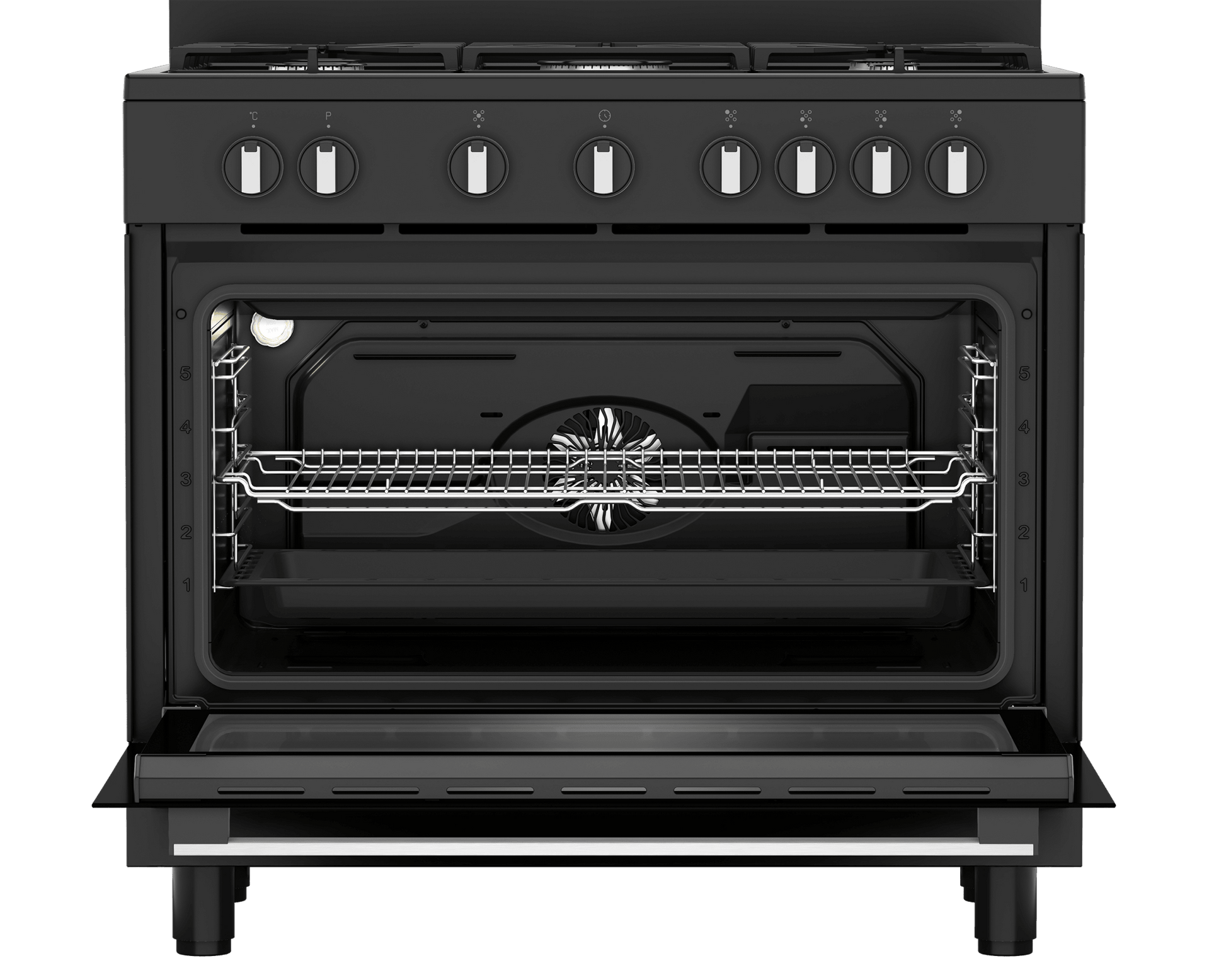 Defy 90cm Black Gas Electric Stove DGS90GEB - Metro Homecentre Menlyn