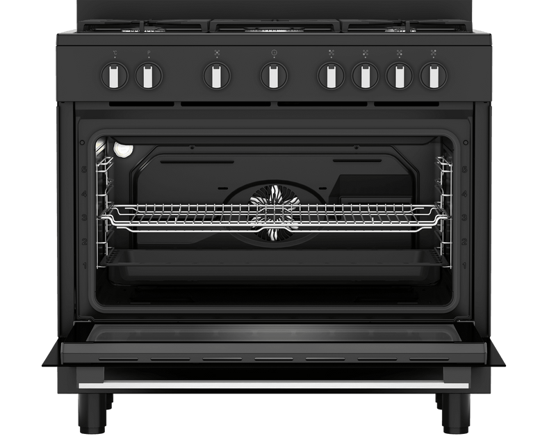 Defy 90cm Black Gas Electric Stove DGS90GEB - Metro Homecentre Menlyn