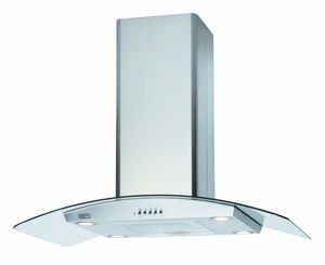 Defy 90cm Silver Curved Glass Extractor CHI9427CGS - DCH323 - Metro Homecentre Menlyn