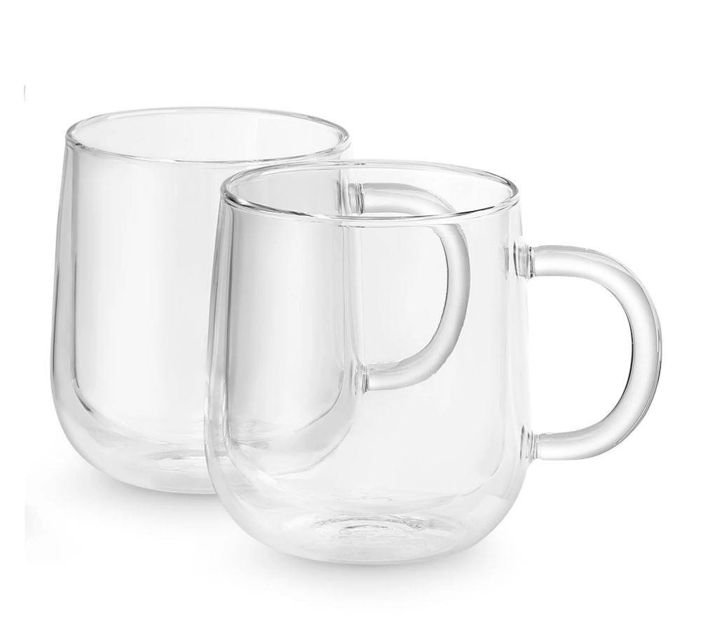 Delonghi 500ml Double Wall Glass Mugs DLSC327 - Metro Homecentre Menlyn