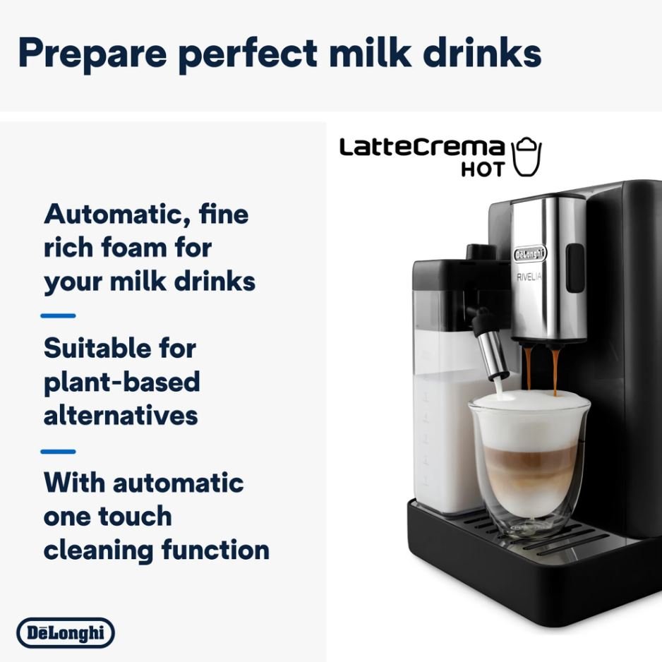 Delonghi Rivelia Bean Coffee Machine EXAM44055B - Metro Homecentre Menlyn