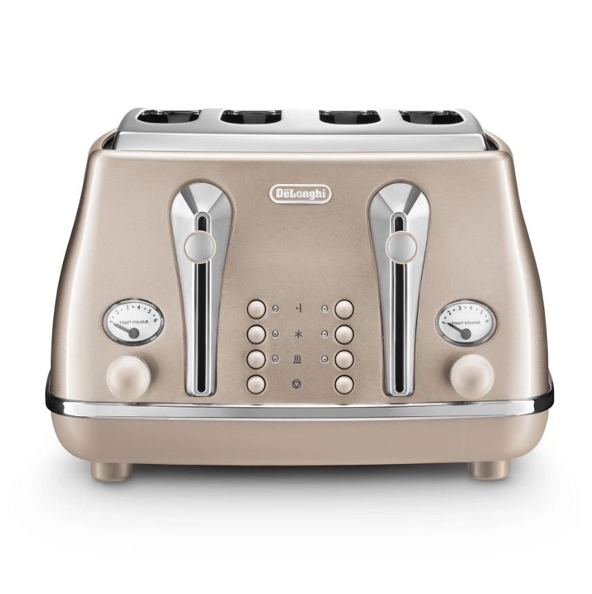 Delonghi Icona Beige 4 Slice Toaster CTOT4003BG - Metro Homecentre Menlyn