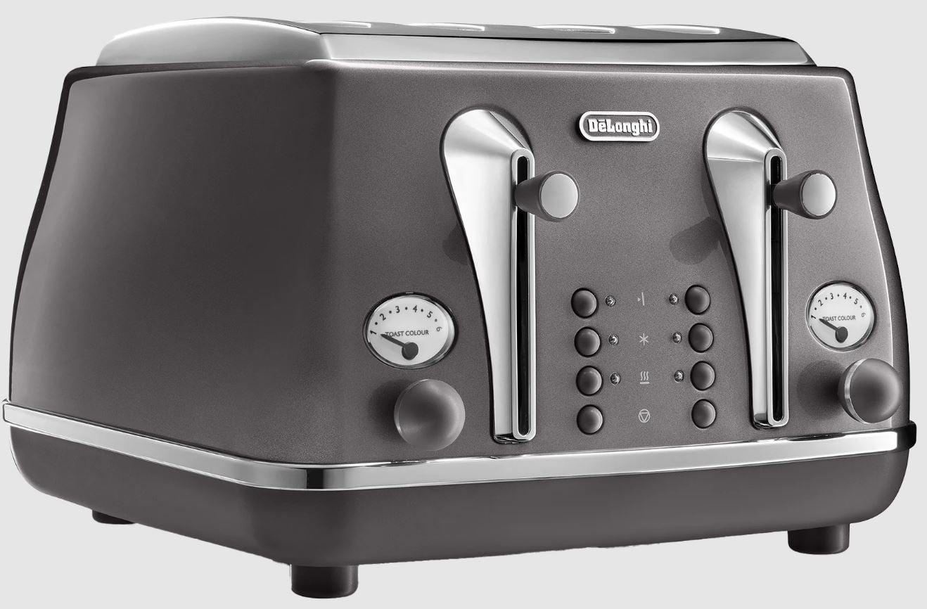 Delonghi Icona Grey 4 Slice Toaster CTOT4003GY - Metro Homecentre Menlyn