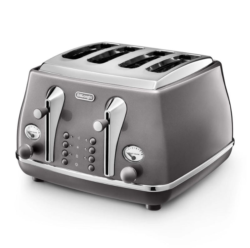 Delonghi Icona Grey 4 Slice Toaster CTOT4003GY - Metro Homecentre Menlyn