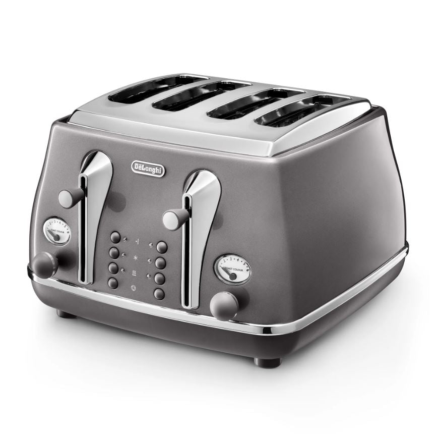 Delonghi Icona Grey 4 Slice Toaster CTOT4003GY - Metro Homecentre Menlyn