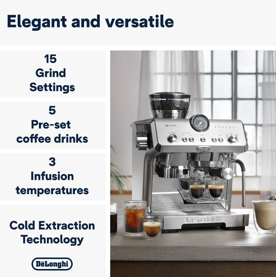 Delonghi Manual Pump Coffee Machine EC9555M - Metro Homecentre Menlyn