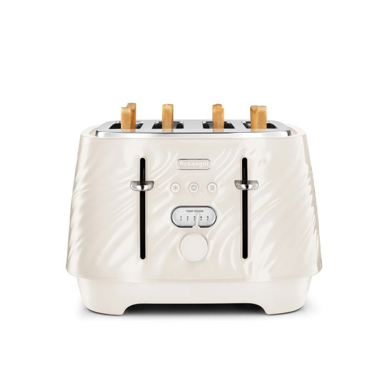 Delonghi Silk Beige 4 Slice Toaster CTDS4003CR - Metro Homecentre Menlyn