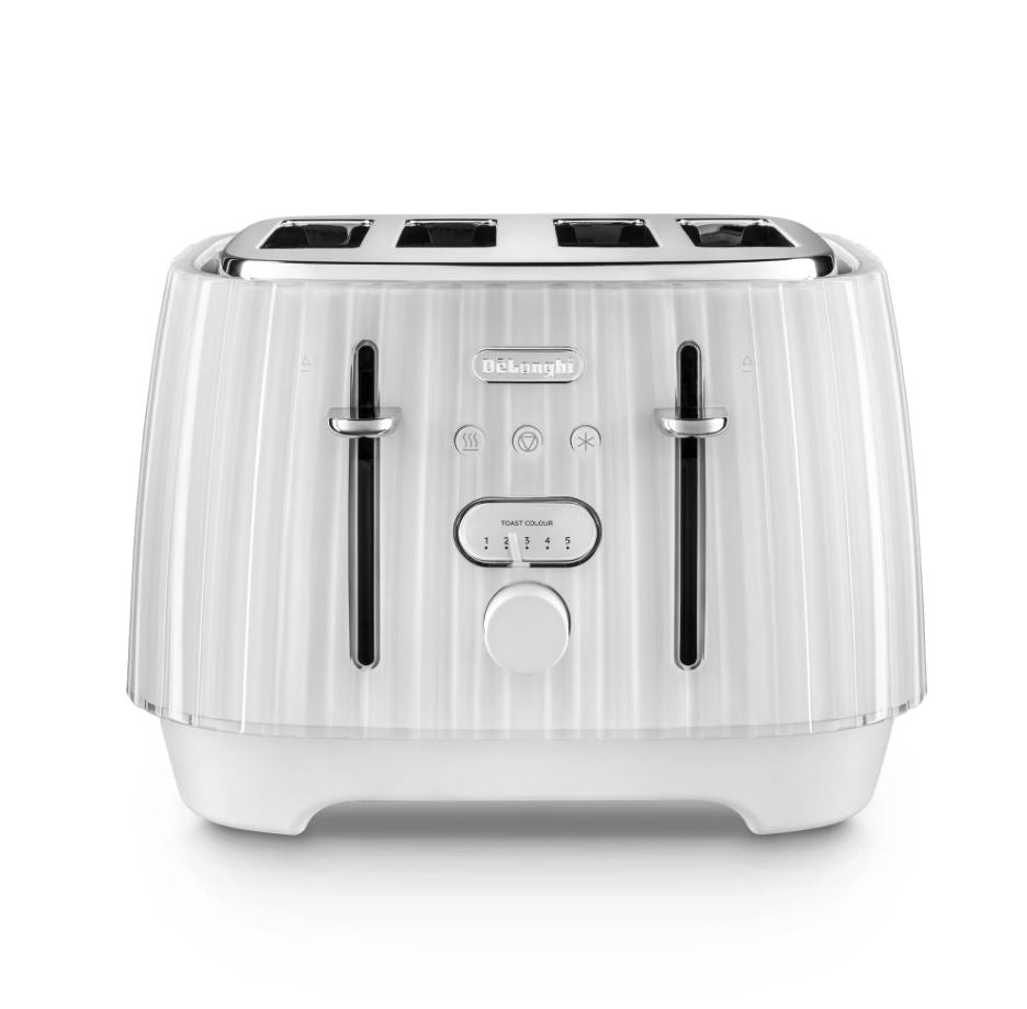 Delonghi White Ballerina 4 Slice Toaster CTD4003.W - Metro Homecentre Menlyn