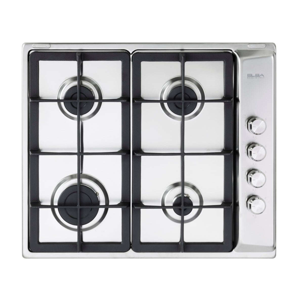 Elba 60cm 4 Burner Steel Classic Gas Hob EES65 - 450XND - Metro Homecentre Menlyn