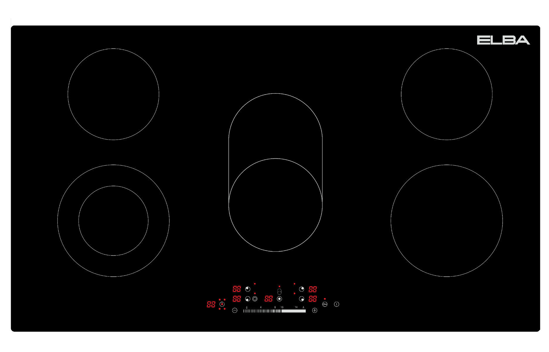 Elba 90cm 5 Burner Ceran Hob - 02/LT5 - 02 - Metro Homecentre Menlyn