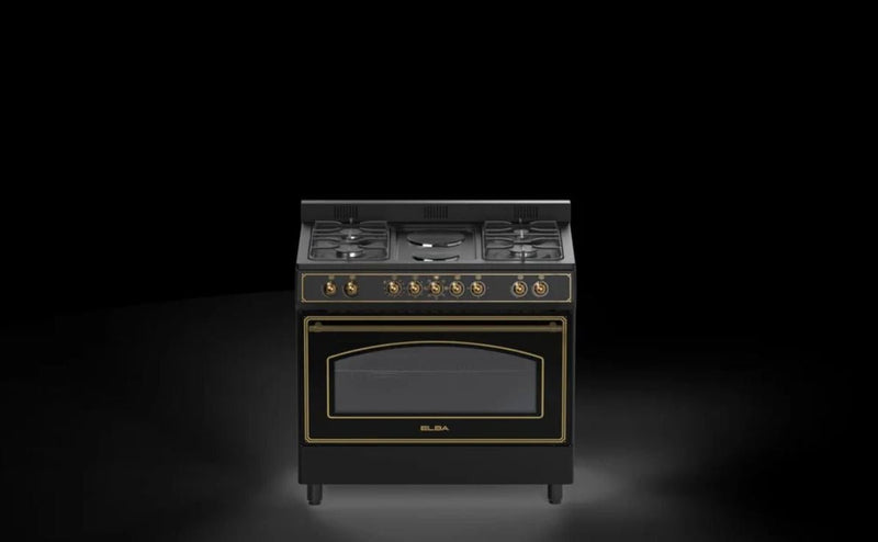 Elba 90cm Black 4 Gas 2 Electric Stove 049S4EX737KB - Metro Homecentre Menlyn