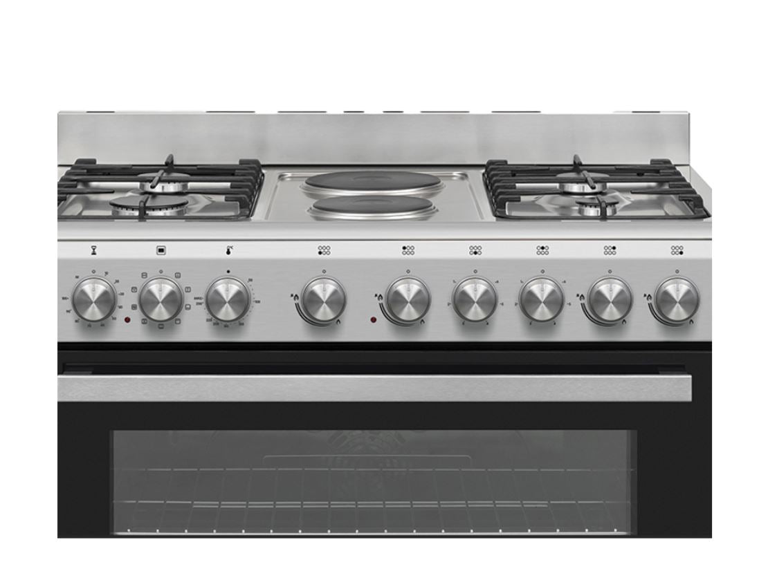 Elba 90cm SSteel 4 Gas 2 Electric Stove 0496CL727 - Metro Homecentre Menlyn