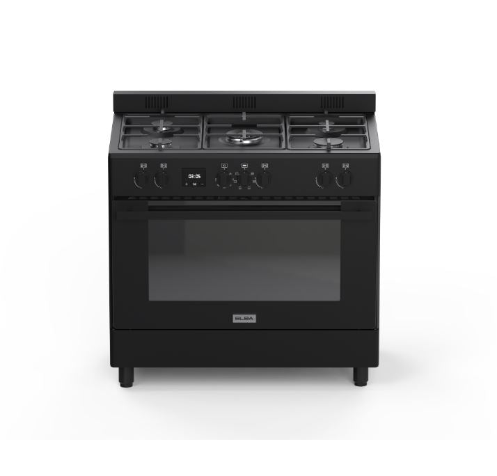 Elba 90cm 5 Burner Gas Electric Stove 049S4EX827MB - Metro Homecentre Menlyn