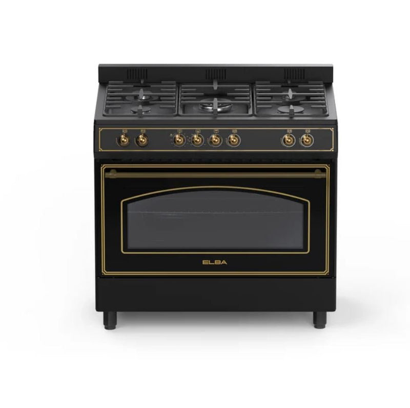 Elba 90cm 5 Burner Gas Electric Stove 049S4EX937KB - Metro Homecentre Menlyn