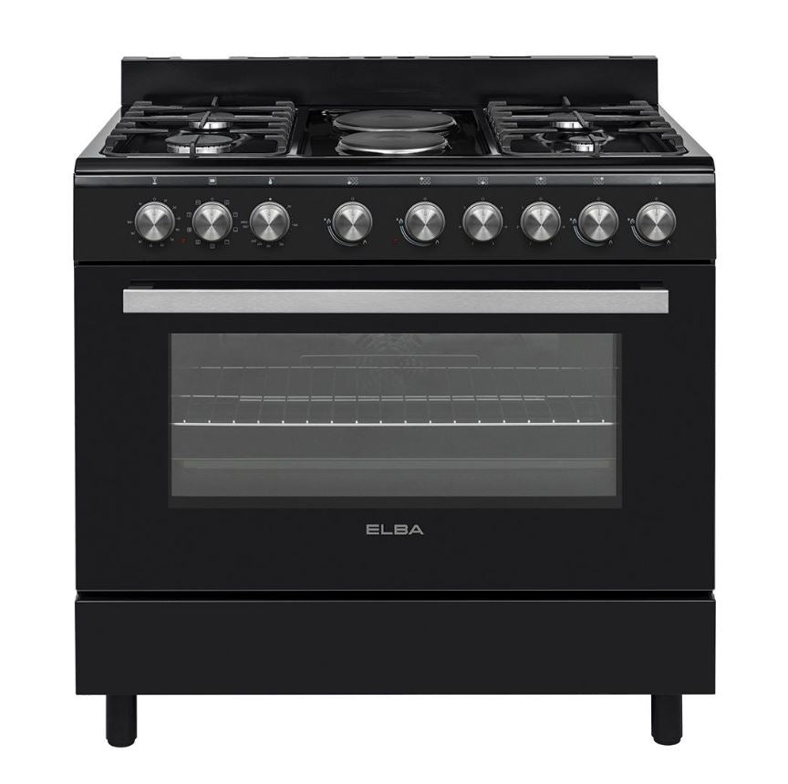 Elba 90cm Black 4 Gas 2 Electric Stove 0496CL727B - Metro Homecentre Menlyn