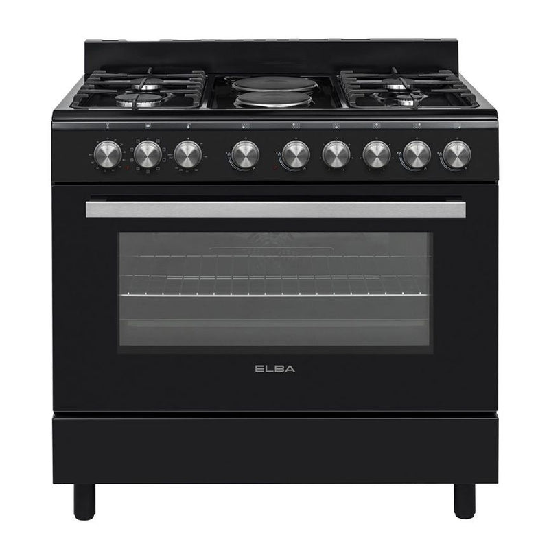 Elba 90cm Black 4 Gas 2 Electric Stove 0496CL727B - Metro Homecentre Menlyn