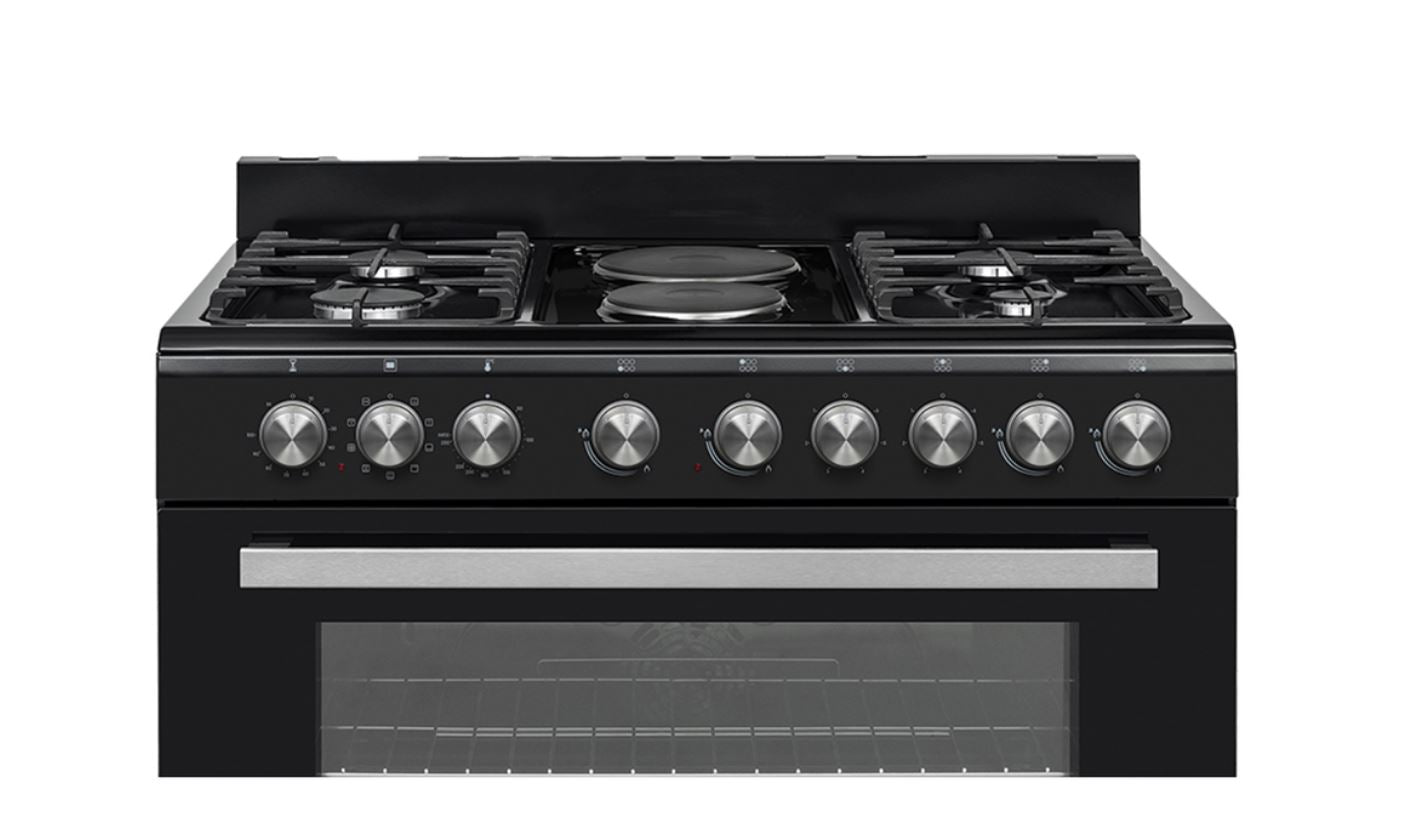 Elba 90cm Black 4 Gas 2 Electric Stove 0496CL727B - Metro Homecentre Menlyn