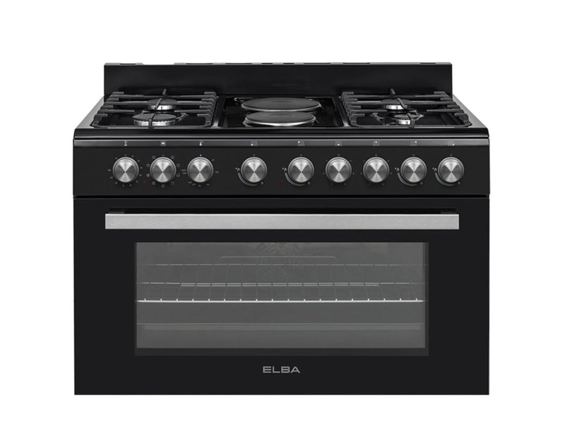 Elba 90cm Black 4 Gas 2 Electric Stove 0496CL727B - Metro Homecentre Menlyn