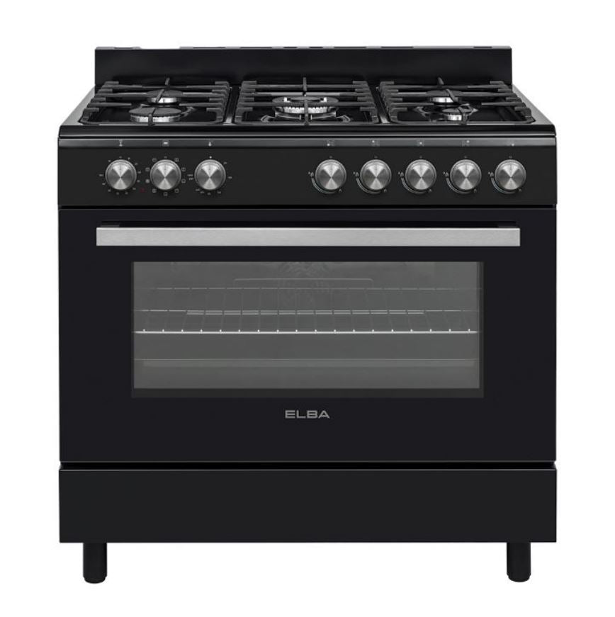 Elba 90cm Black GasElectric Stove 0496CL827B - Metro Homecentre Menlyn