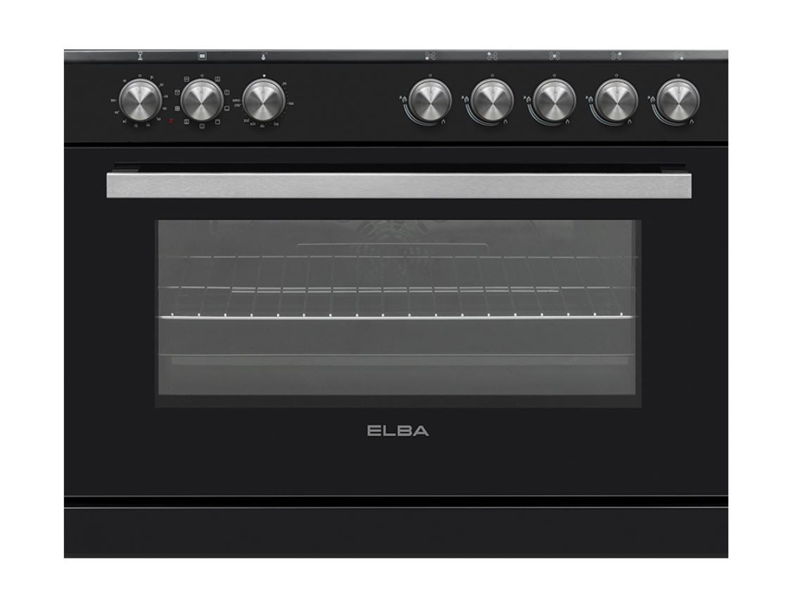 Elba 90cm Black GasElectric Stove 0496CL827B - Metro Homecentre Menlyn