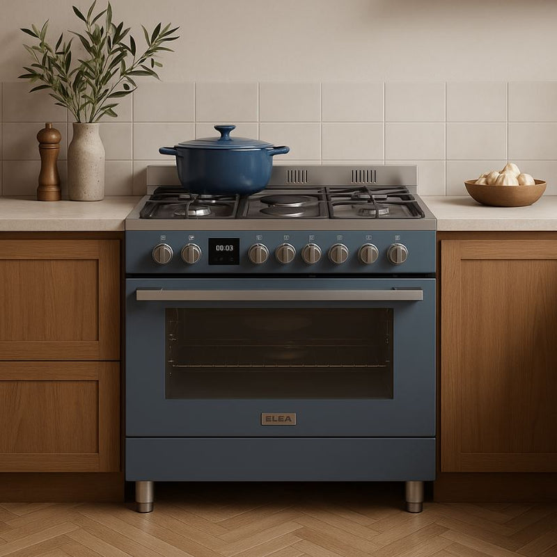 Elba 90cm Grey 4 Gas 2 Electric Stove 049S4EX737SG - Metro Homecentre Menlyn