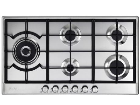 Elba 90cm Steel Gas Hob - 02/ELIO 95 - 565 - Metro Homecentre Menlyn