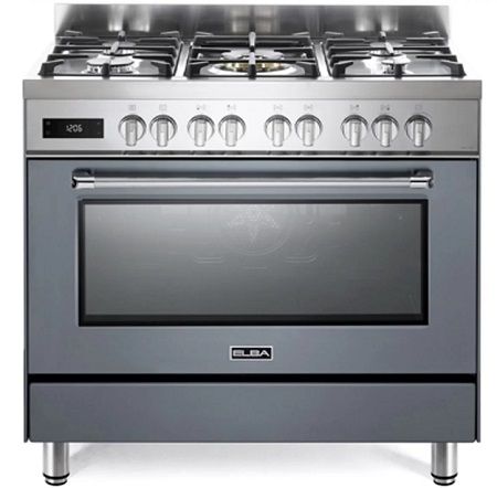 Elba 90cm Grey Gas Electric Cooker 9S4EX937NG - Metro Homecentre Menlyn