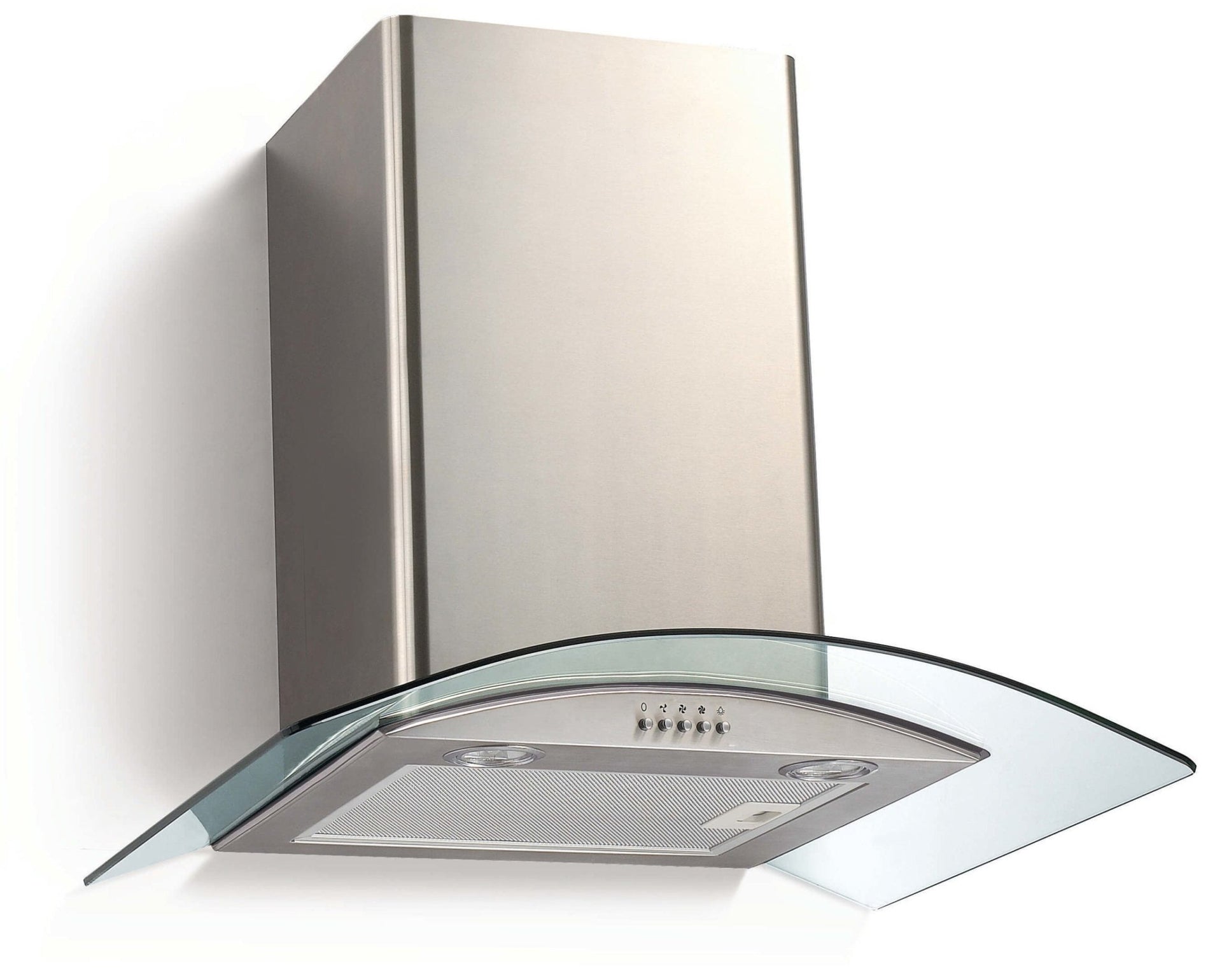 Falco 60cm Curved Glass Wall Mounted Chimney Extractor - FAL - 60 - 38SG - Metro Homecentre Menlyn