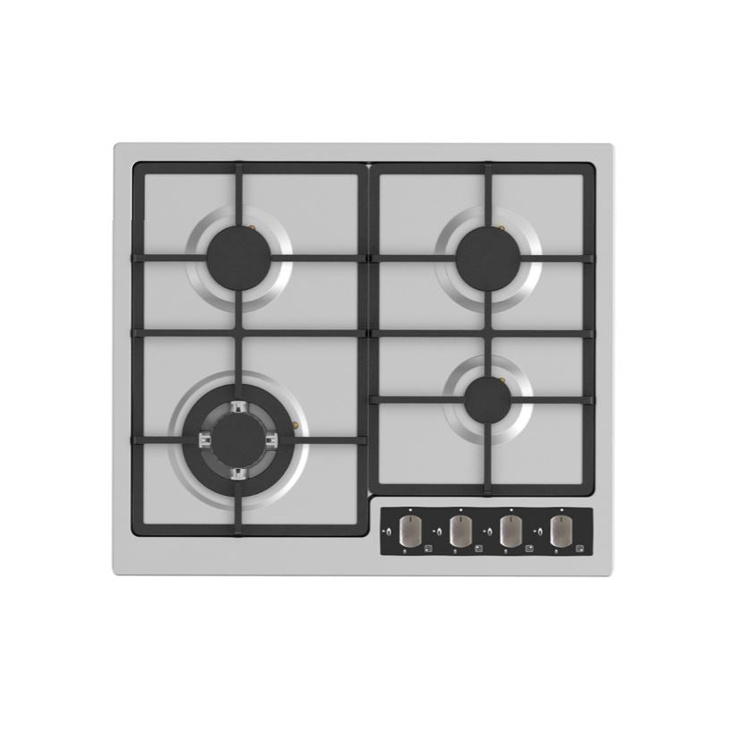Falco 60cm 4 Burner Steel Gas Hob FAL - SSGH - 60 - Metro Homecentre Menlyn
