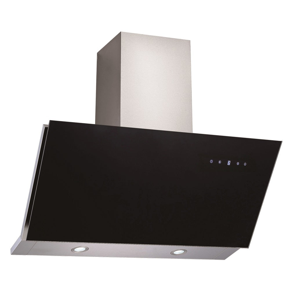 Falco 90cm Black Glass Wall Mounted Chimney Extractor - FAL - 90 - 30BG - Metro Homecentre Menlyn