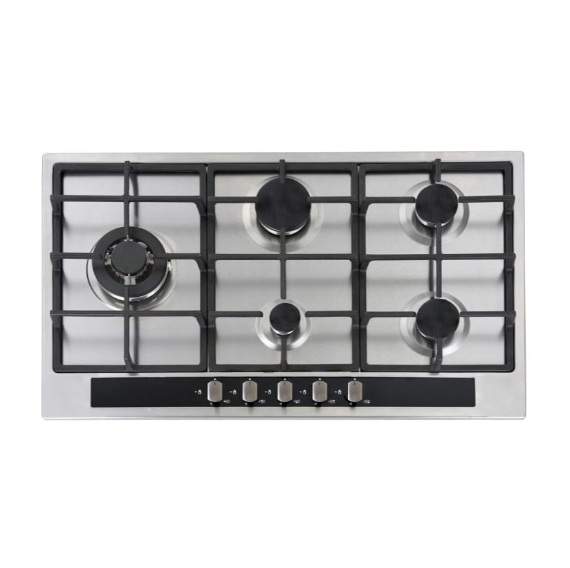 Falco 90cm 5 Burner Steel Gas Hob FAL - SSGH - 90 - Metro Homecentre Menlyn