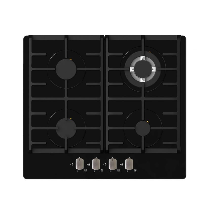 Falco 60cm 4 Burner Black Gas On Glass Hob FAL - BGH - 60 - Metro Homecentre Menlyn