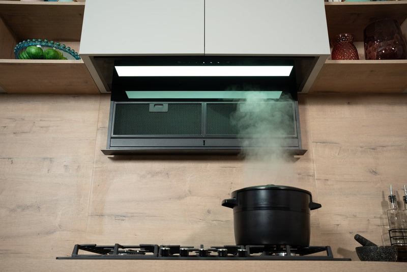 Falco 90cm Black Drop Down Extractor AR90761A - Metro Homecentre Menlyn