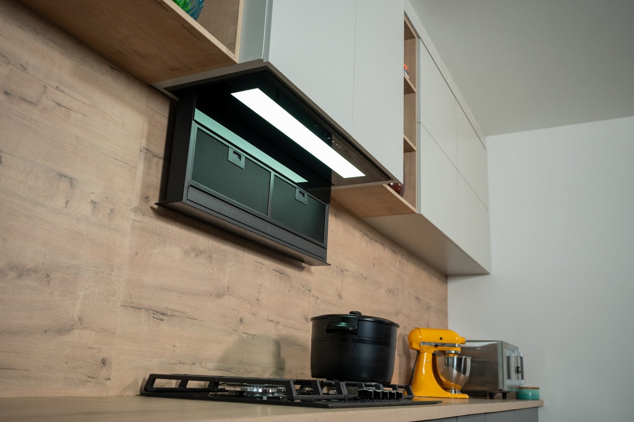 Falco 90cm Black Drop Down Extractor AR90761A - Metro Homecentre Menlyn