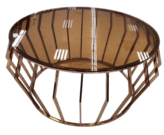 Gold Glass Prism Coffee Table CT206RG - Metro Homecentre Menlyn