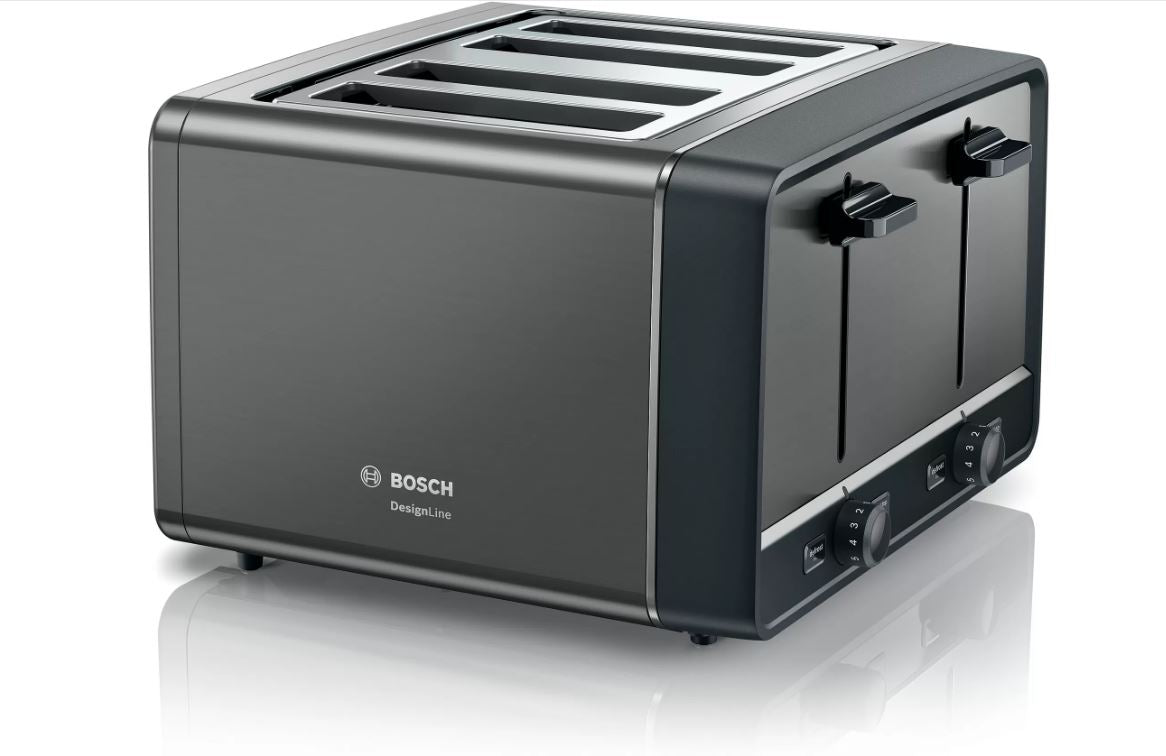 Bosch DesignLine Graphite 4 Slice Toaster - TAT5P445GB - Metro Homecentre Menlyn
