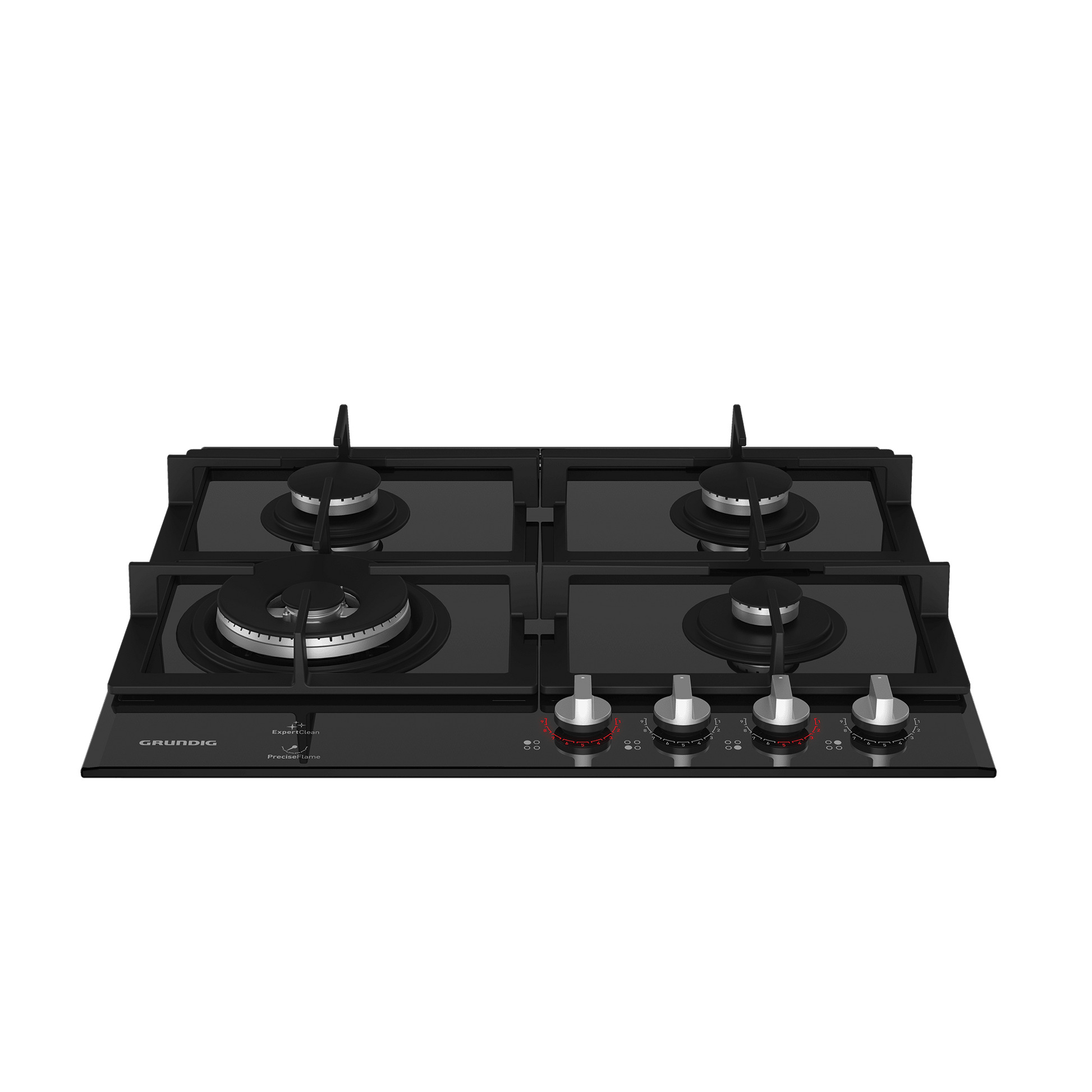 Grundig 60cm Black Gas on Glass Hob GIGL6234250 - Metro Homecentre Menlyn