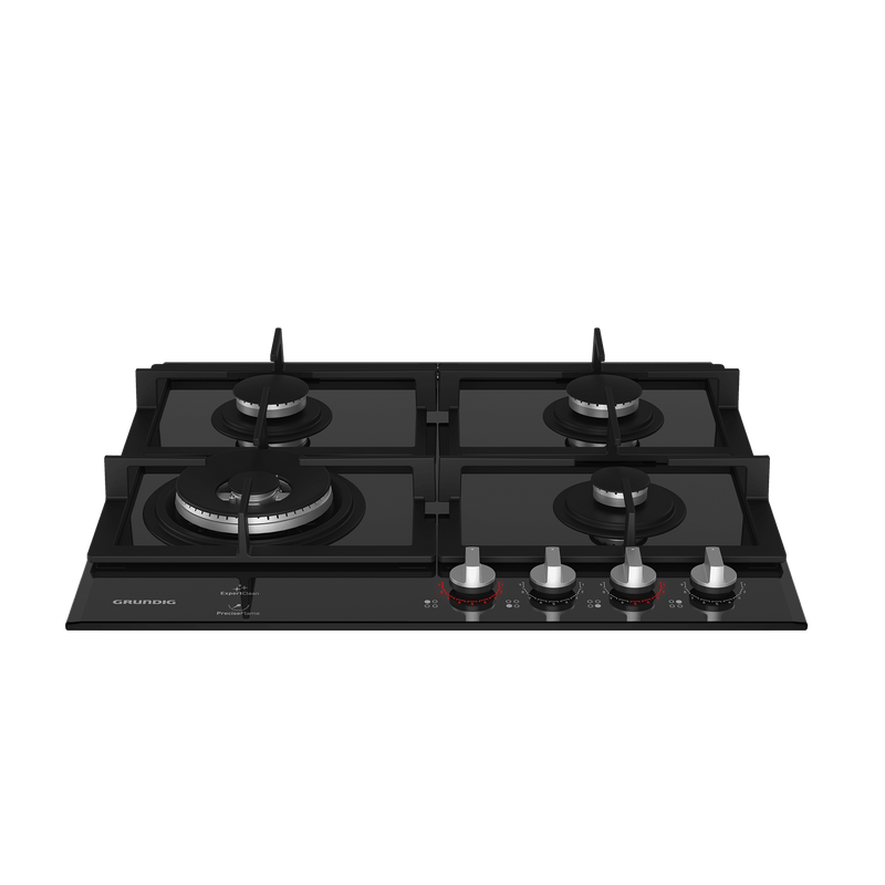 Grundig 60cm Black Gas on Glass Hob GIGL6234250 - Metro Homecentre Menlyn