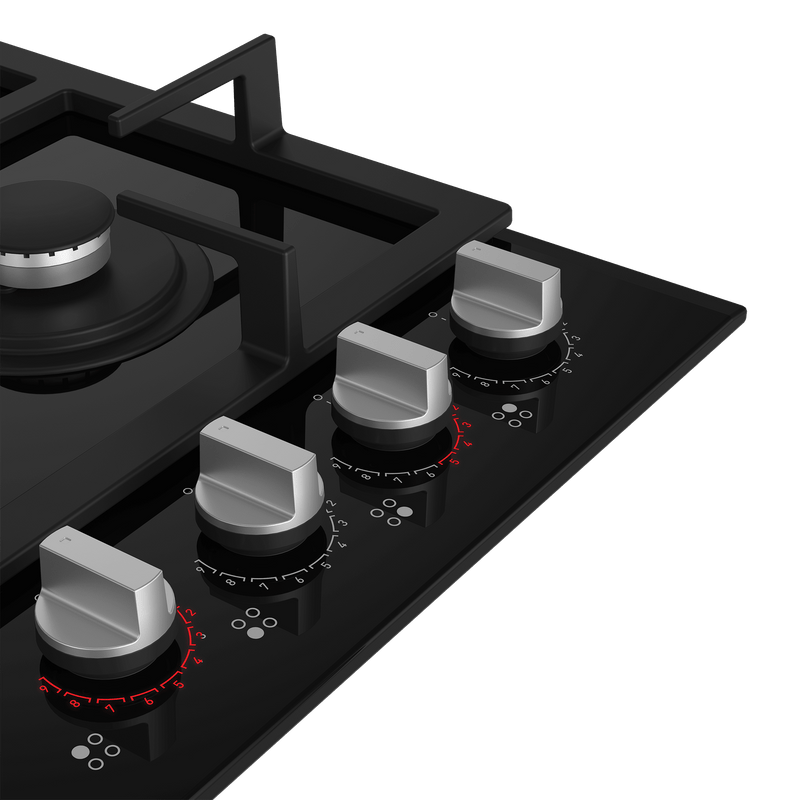 Grundig 60cm Black Gas on Glass Hob GIGL6234250 - Metro Homecentre Menlyn