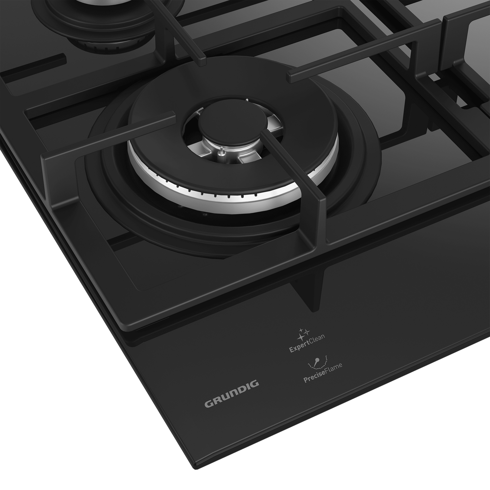 Grundig 60cm Black Gas on Glass Hob GIGL6234250 - Metro Homecentre Menlyn