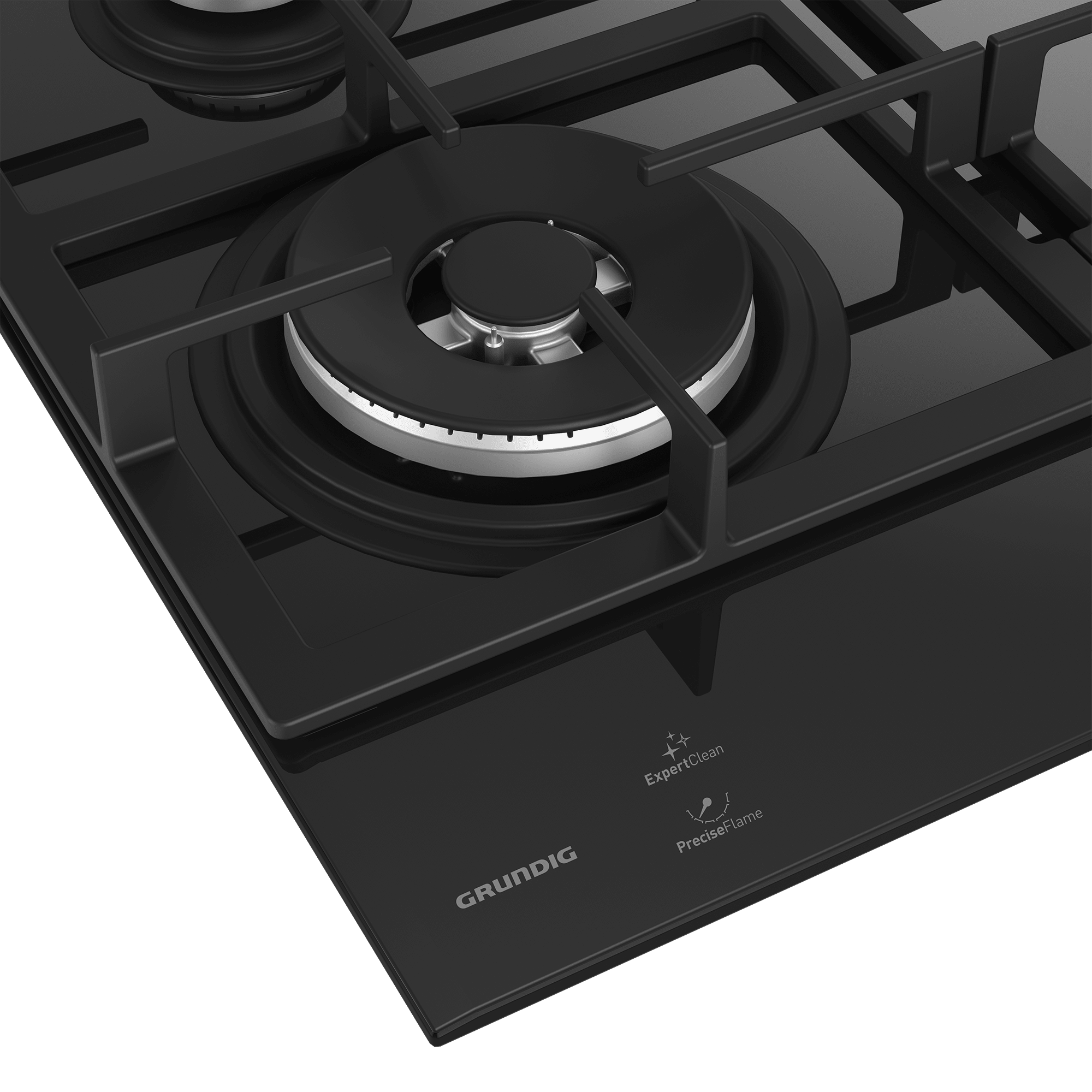 Grundig 60cm Black Gas on Glass Hob GIGL6234250 - Metro Homecentre Menlyn